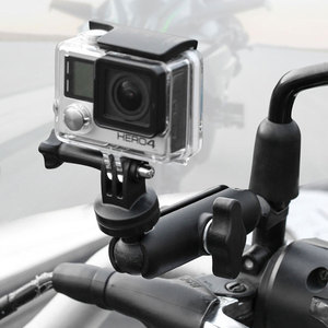 N-yıldız bisikletleri için git Pro kamera için dikiz yan ayna kameralar Stand braketi vida M10 cıvata dağı için gopro tutucu için Ram - Product Image 6