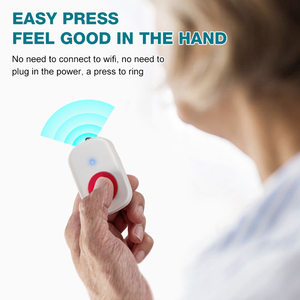 Botón de alarma inalámbrico de pánico portátil de buena calidad con receptor Sistema de alerta de enfermera para cuidadores Buscapersonas de llamadas inalámbricas - Product Image 5