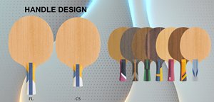 Özel Logo baskı ile profesyonel gri veya siyah açık masa tenisi raketi plastik bir vücut - Product Image 6