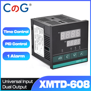 CG XMTD-608 цифровой PID регулятор температуры с контролем времени 0-1300 ℃ Универсальный вход SSR + реле с двойным выходом 85-265 В термостат - Product Image 3