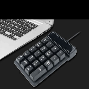 Miniteclado mecánico portátil con cable USB, teclado numérico suspendido para ordenador, PC y portátil, 19 teclas