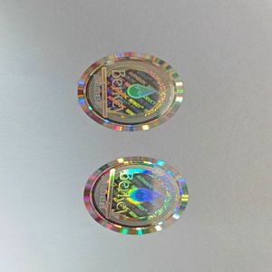 Yikoカスタム偽ホログラムステッカー認証セキュリティシーケンスコードとフローティングパターン特別なボイドロゴラベル付き - Product Image 4