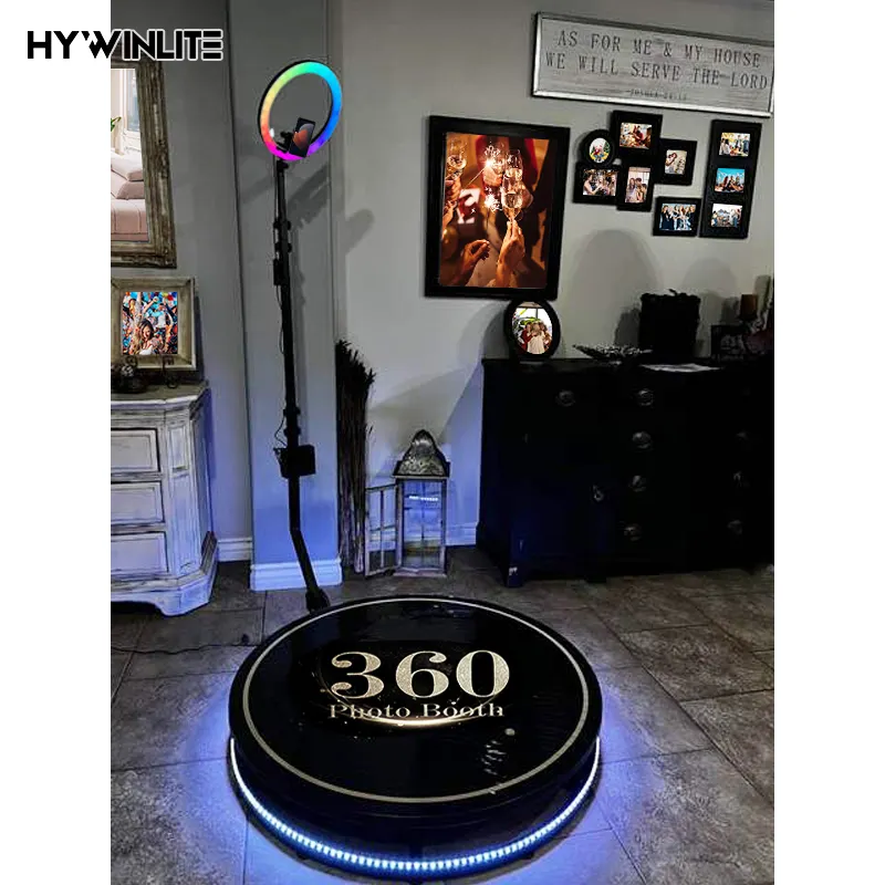 2023 Sản Phẩm Di Động Ảnh Nhiếp Ảnh Mini Gian Hàng 360 Tùy Chỉnh In 360 Video Spinner Ảnh Gian Hàng 360 Video Gian Hàng Đèn Led