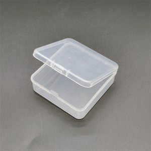 PP塑料盒矩形可视容器盒，用于台式储物，带铰链盖 - Product Image 2