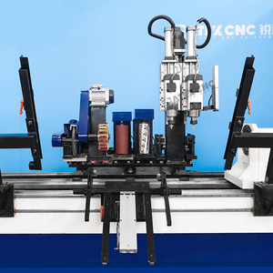 Torno de madera CNC de carga y descarga automática de precio barato de alta calidad para columnas, escalera, bate de béisbol, torno CNC