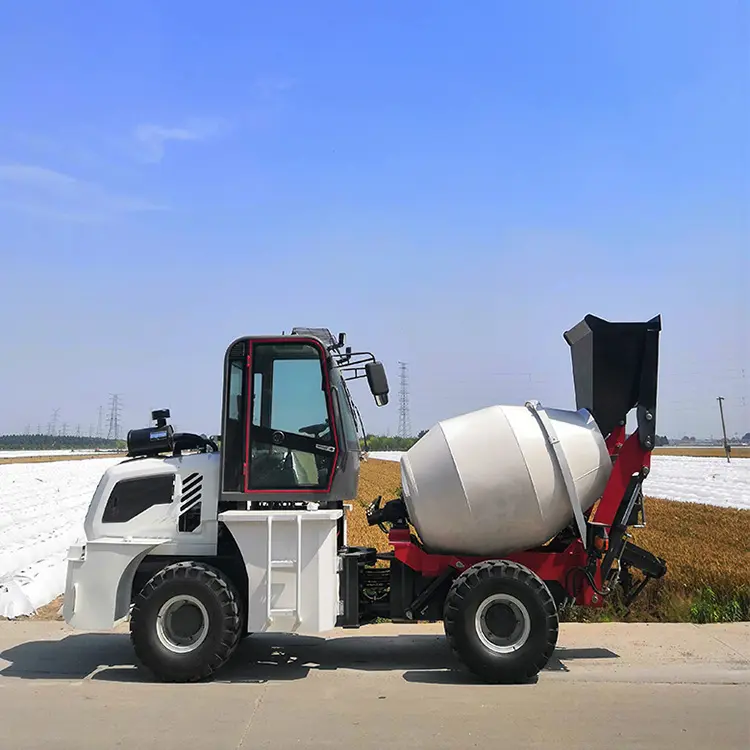 Petit camion portatif mobile de mélangeur concret de ciment de chargement d'individu de YILI 1.2M3/H