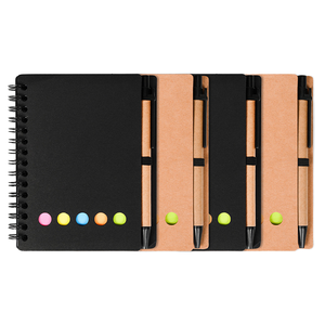 Planificador de taquigrafía de horarios Cuaderno encuadernado en espiral A5 con 60 o 100 hojas Etiquetas de índice de papel Kraft de colores Regalo de pluma