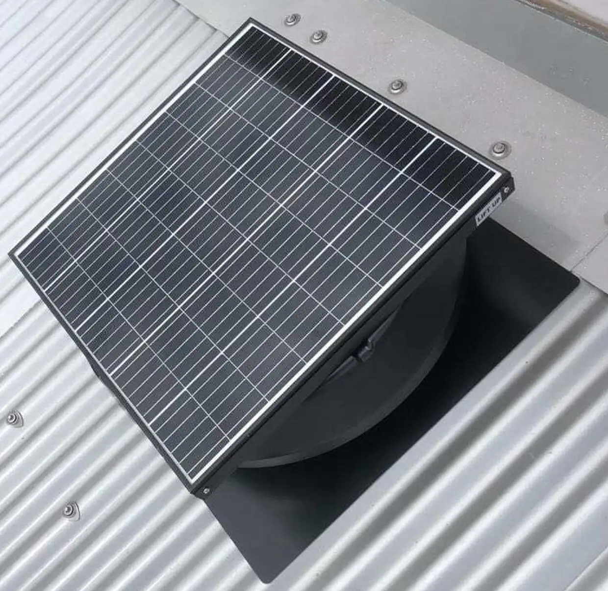 Kostenloser elektrischer bezahlter gleichstrom leistungsstarker 60 w 14 zoll industrie-dachabgasventilator küchenhaube solar-extraktor wasserdichter solar-dachventilator