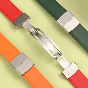 Hot Sale 18mm 20mm Watch Buckles Brushed <strong>Clasp</strong> Refreshing and Snappy Leaf Spring Mechanism <strong>Deployment</strong> <strong>Clasp</strong> logo Can Customize - Product Image 5