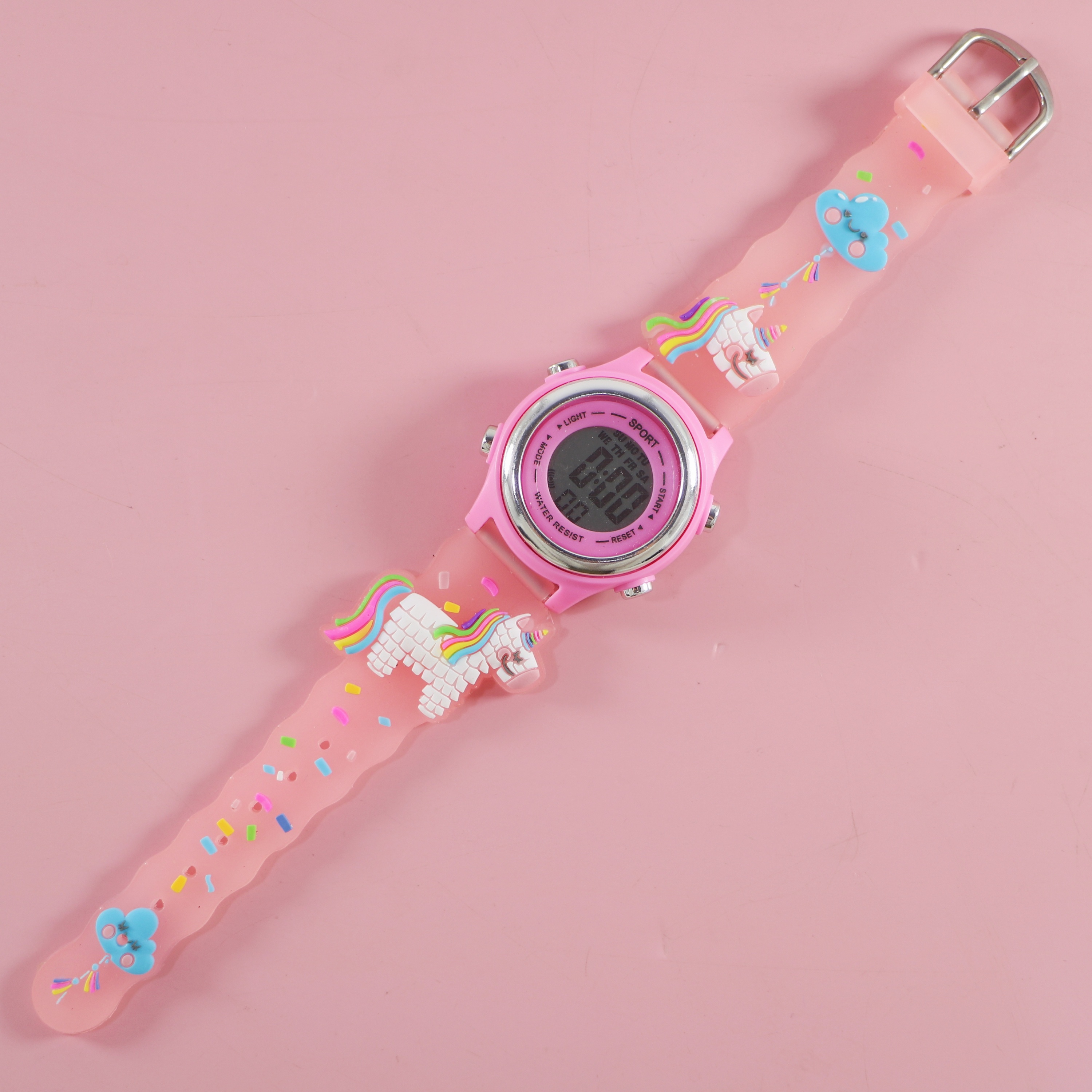 Rosa con estampado de unicornio 2