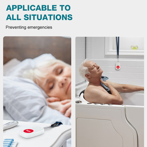 Botón de alarma inalámbrico de pánico portátil de buena calidad con receptor Sistema de alerta de enfermera para cuidadores Buscapersonas de llamadas inalámbricas - Product Image 2