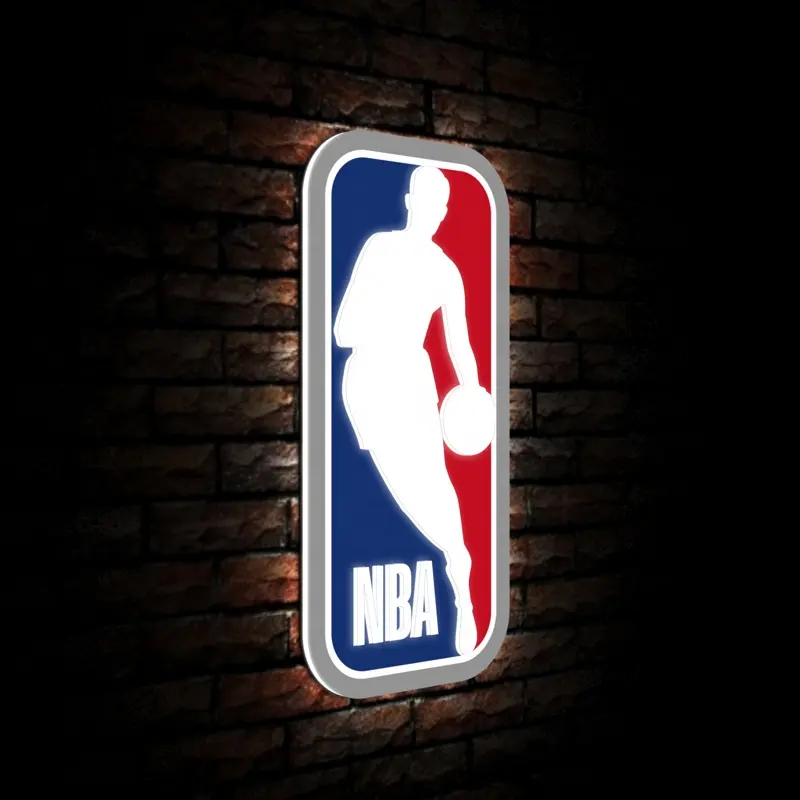 Promotion Publicité Boutique led allumer Marque Logo Basketball Wall Light Signs