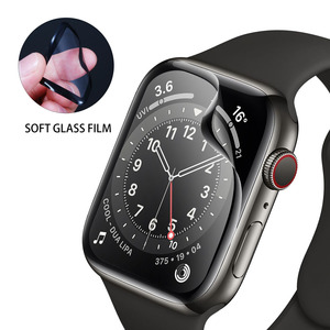COOLYEP için temizle temperli cam ekran koruyucu ile uyumlu Apple için IWatch 7 41mm 45mm PET malzeme için akıllı saat - Product Image 3