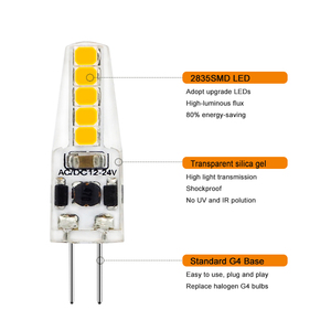 หลอดไฟ LED ทรงข้าวโพดหรี่แสงได้ใช้ G4 AC12-24V G4ฐานแบบขาสองจุดสำหรับไฟแนวนอนและหลอดไฟตกแต่งบ้าน - Product Image 4