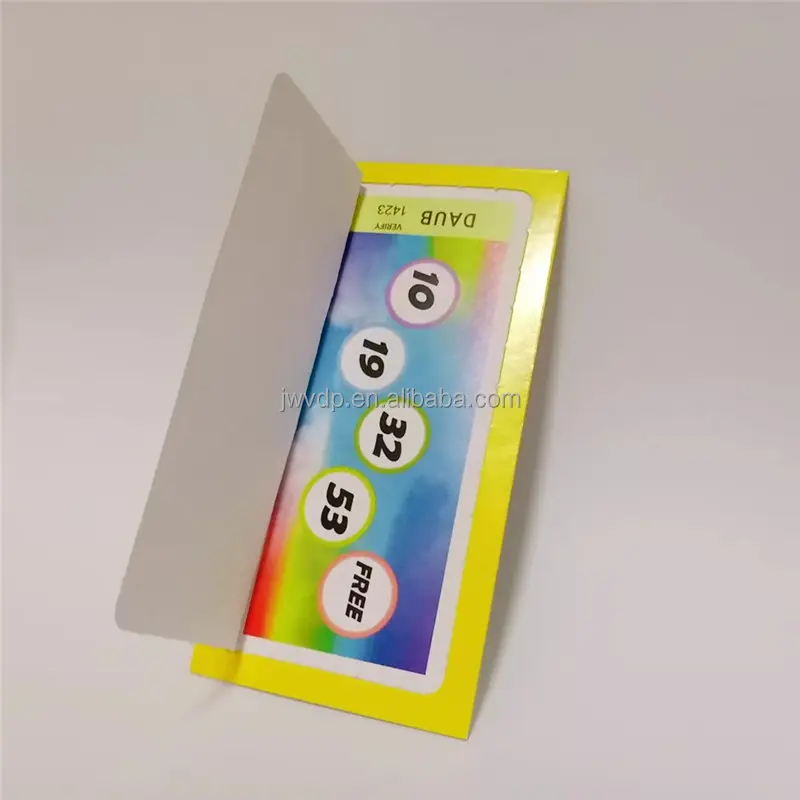 Wholesale Price Cheap Top Quality One Window Lottery Ticket Pull Tab Tickets