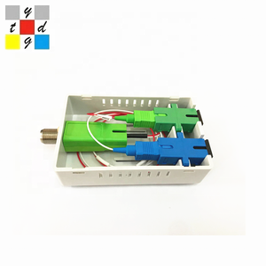 Garantía 3 años de alta calidad 2400MHz 72 dbuv salida con WDM pasivo CATV FTTH mini Nodo de fibra óptica