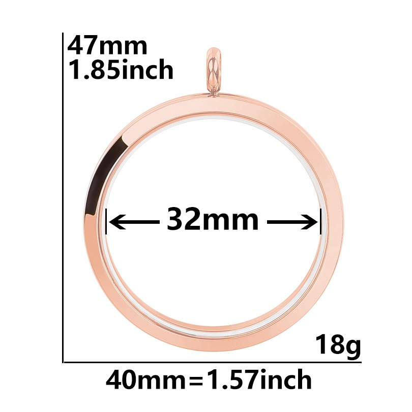 Or rose 1,58 pouces