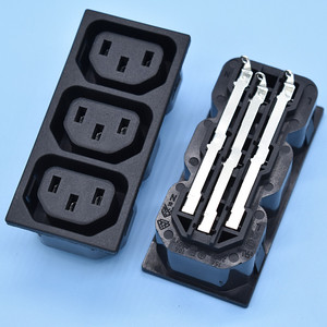 工业10A 15A 125V 250V电源输入交流插孔C13输出2/3 / 4 / 5 / 6/7组扩展插头插座 - Product Image 1