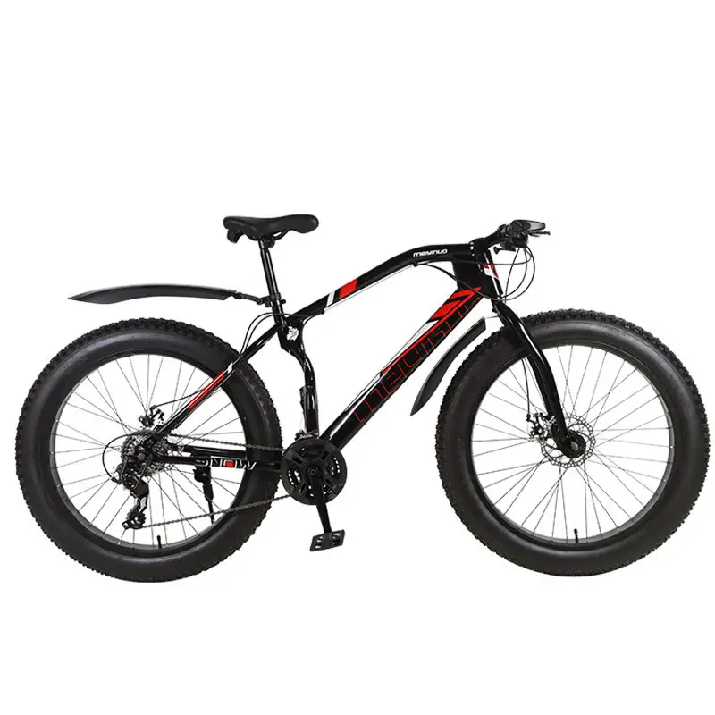 Новая модель 4,0, горный велосипед с толстыми шинами, 26 дюймов, 21/24/27 скоростей, велосипед с рамой из углеродистой стали, дешевый взрослый зимний велосипед