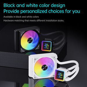 SNOWMAN 120mm AIO CPU液体クーラーキットトリプルPWMファンRGB LED水冷最大熱12Vヒートシンクラジエーターコンピューター - Product Image 6