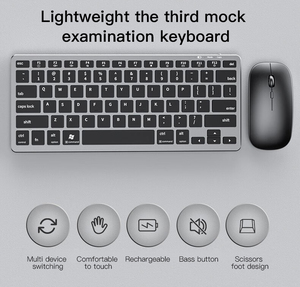 Abs Ergonomic Scissor <strong>Switch</strong> Portable <strong>Keyboard</strong> Bluetooth 2.4g Wireless <strong>Keyboard</strong> and Combo <strong>Mouse</strong> for Windows <strong>Computer</strong> Desktop - Product Image 2