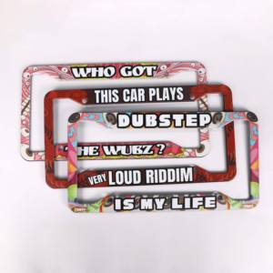 Kim loại tấm giấy phép khung tùy chỉnh logo tấm giấy phép Hợp kim kẽm xe Anime tấm giấy phép khung - Product Image 1