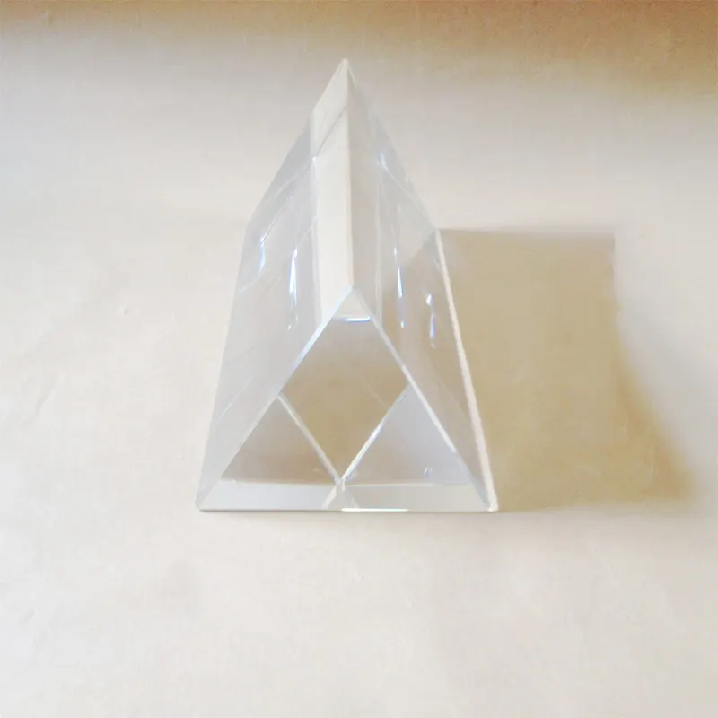 Fabrika doğrudan satış özelleştirilmiş kristal optik cam prizma gökkuşağı prizma üçgen prizma