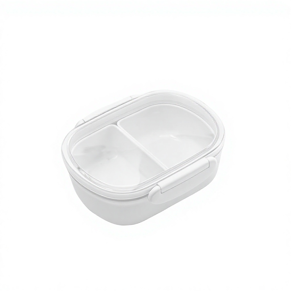 White-350ml compartment lunch box