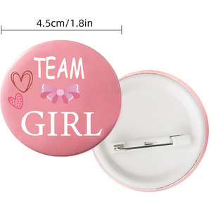 4.5cm Pink Blue <strong>Gender</strong> Reveal Pins Team Boy Team Girl Badge Button Pin Baby Shower <strong>Gender</strong> Reveal Decoration Favor Party Supplies
