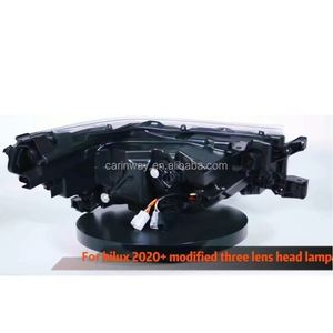 Modified Led 3 Lens Front Head <strong>Light</strong> Head Lamp Car Accessories Auto Spare Parts Auto Body Parts for Toyota Hilux Revo Rocco 2021