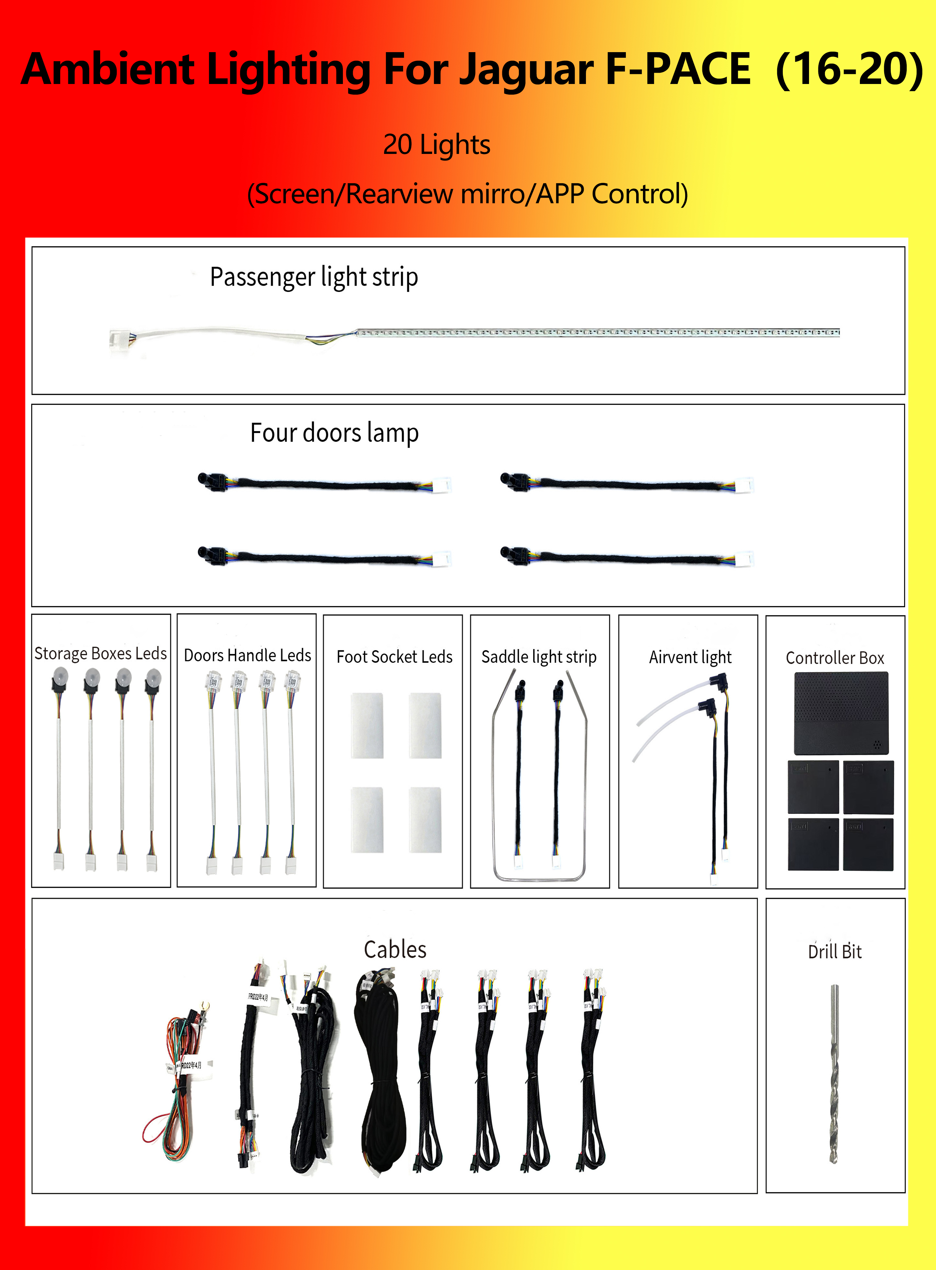 Jaguar F-PACE RGB 20 Lights