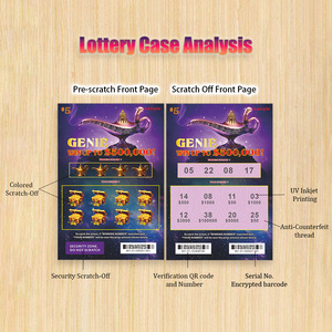 Custom Shape Die Cut Lottery Tickets Scratch Off Lottery Tickets Bulk with Multi Scratch Layer and QR <strong>Code</strong> <strong>Verification</strong> - Product Image 2