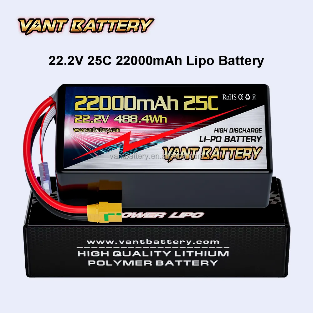 Batteria Lipo 22000mAh 22.2V 25C 6S pacco batteria Lipo con spina XT90 per Multi-rotore DJI Tarot 550 680 Quad HEX DJI S800 S1000
