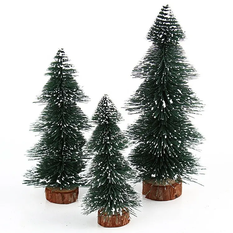 table ornament white painted green glitter small pine 6'' 10'' 12'' 8 inches mini christmas tree