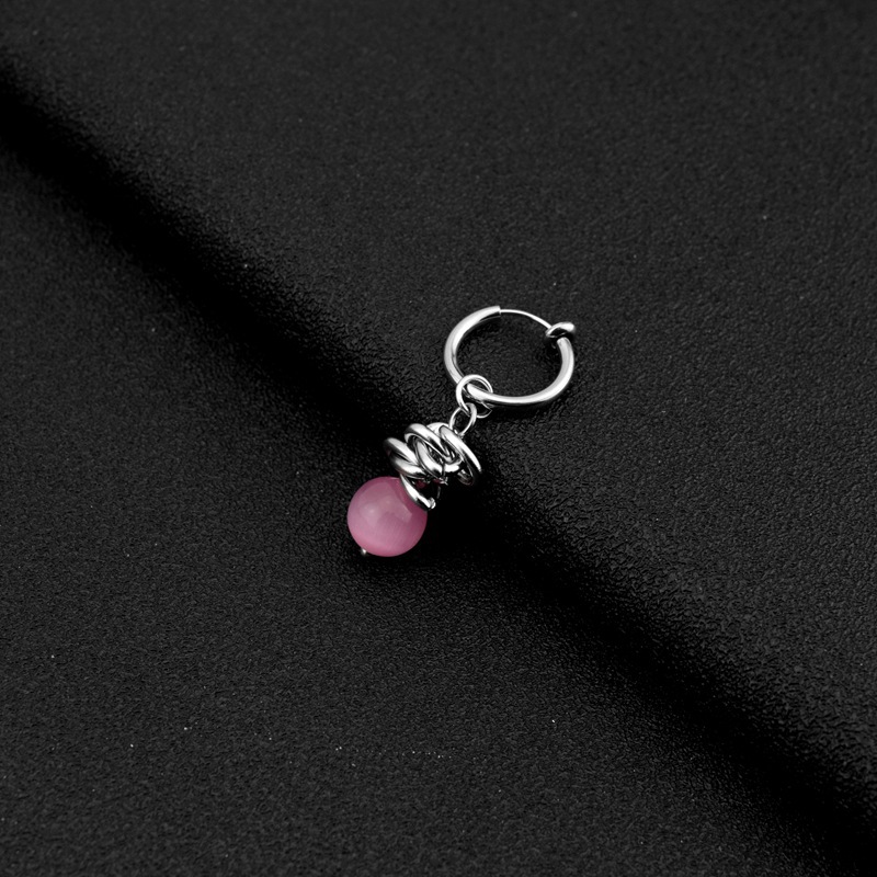 E033-Pink2 (ต่างหูแบบมีรูสำหรับหู)