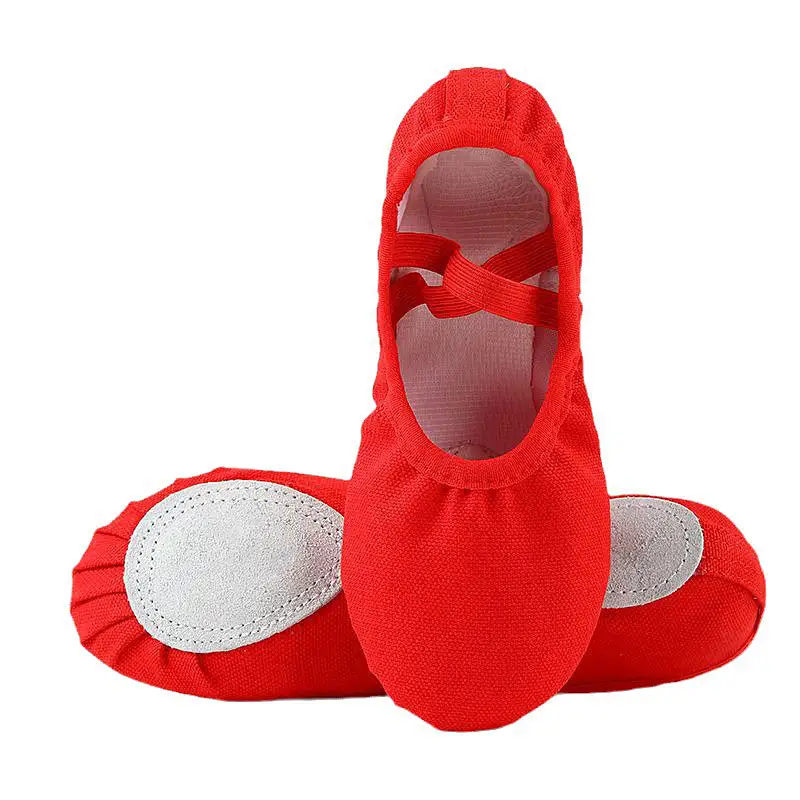 Meninos meninas Ballet Dance Shoes Canvas Yoga Ginástica Rítmica Adulto Crianças Sapatos Atacado