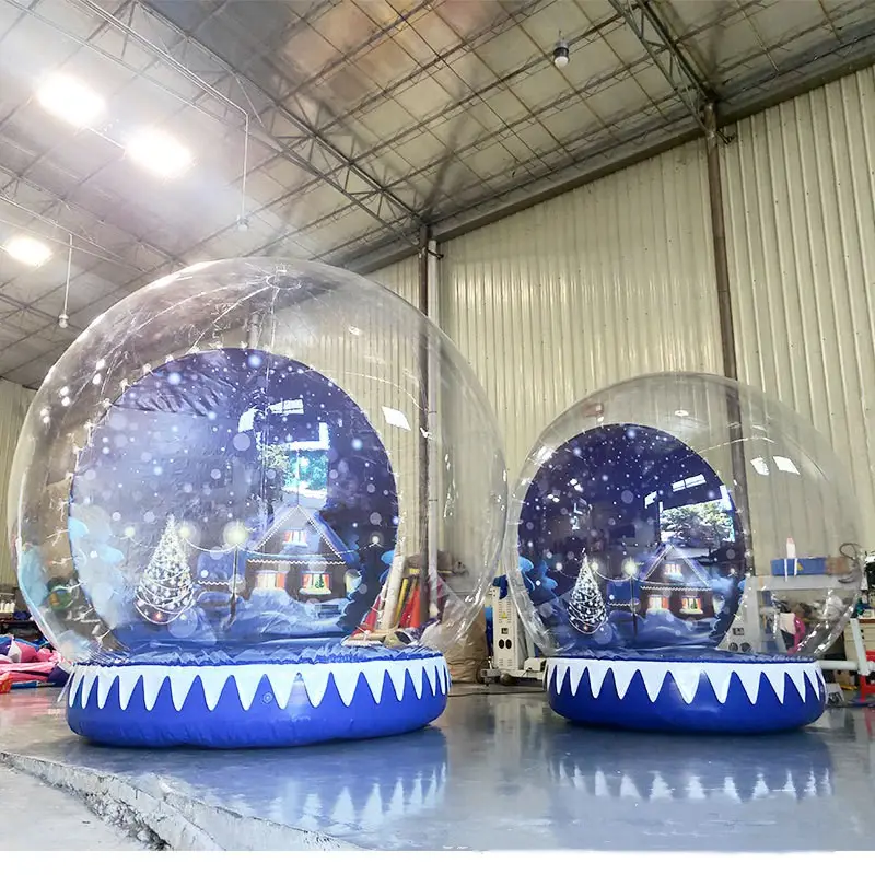 Bơm hơi khổng lồ Quả cầu Tuyết Ảnh gian hàng con người Inflatable giáng sinh bong bóng quả cầu cho đám cưới