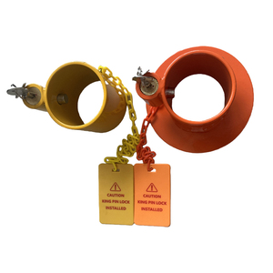 Bánh xe Vua Pin khóa thép rắn chống trộm Trailer nhiệm vụ nặng nề khóa Kingpin với thẻ cảnh báo - Product Image 1
