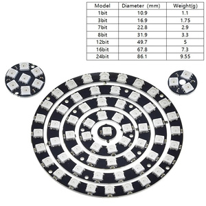 4 8 12 16 Kanäle WS2812 WS2812B WS RGB LED-Modul 5V 1Bit 4Bit 8Bit 12Bit 16Bit 24Bit Regenbogen LED Präzision - Product Image 3