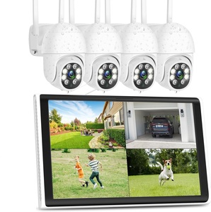 10インチモニター監視4CH8CH CCTV LCDスクリーンホームセキュリティPTZ屋外ワイヤレス<span class=keywords><strong>IP</strong></span>カメラCCTV Wifi Nvrシステム
