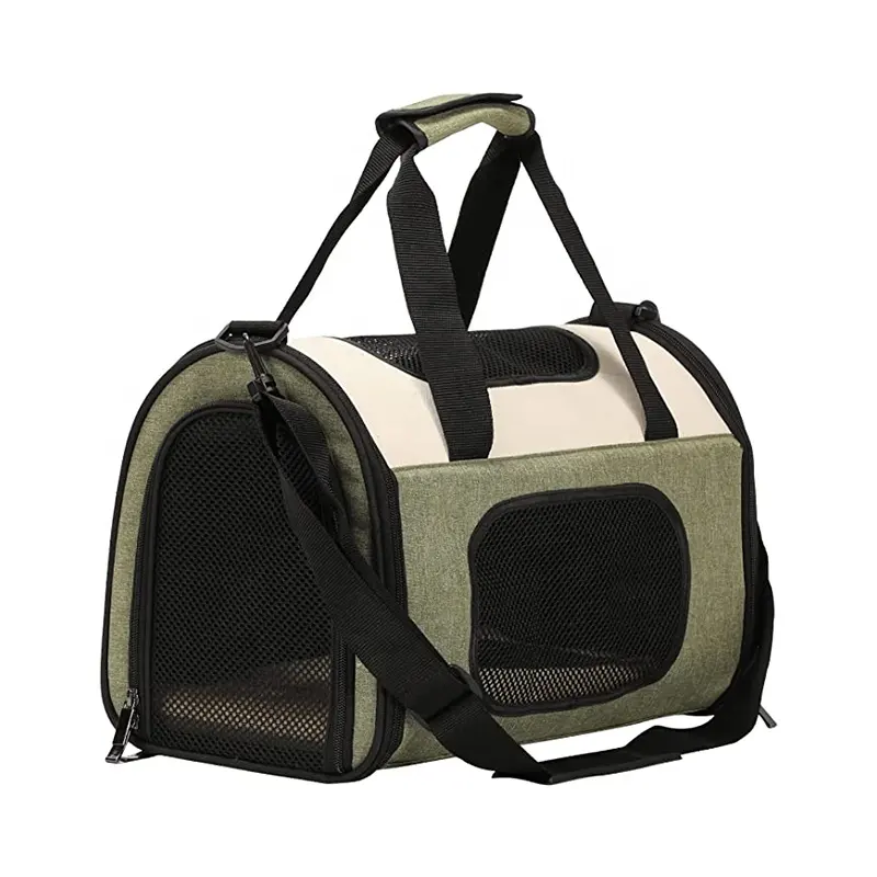 Bolso de hombro para perro, bolsa de viaje para mascotas, transportadora para gatos, portátil, aprobado por la línea aérea