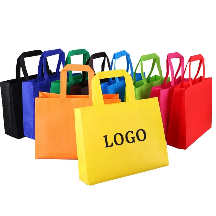 A buon mercato di Vendita Al Dettaglio Non Tessuto Supermercato Bag Logo Personalizzato borse della Spesa Riutilizzabili Sacchetto Non Tessuto