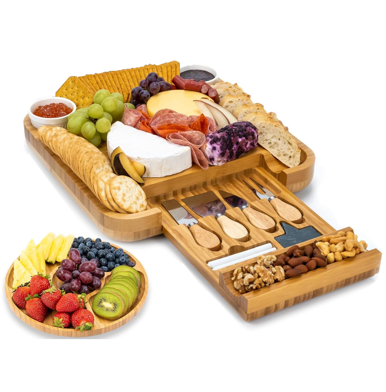 Cheese board with one drawer