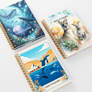 2026 datata A5 formato Daily Planner Notebook con schede mensili colorato vita marina Design e Logo personalizzato - Product Image 2
