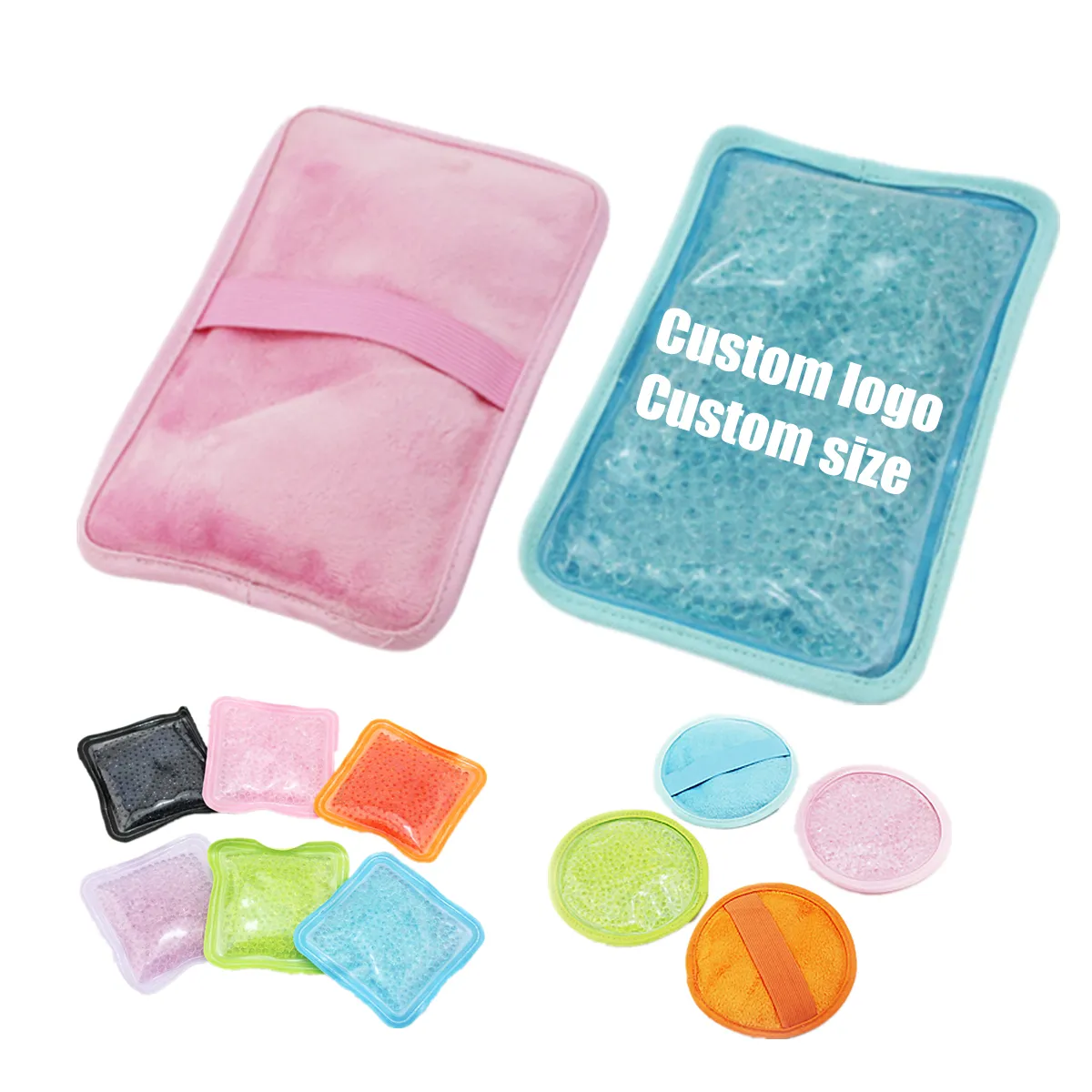 Venta caliente Multi-función de respetuoso del medio ambiente personalizado en forma de hielo perlas de Gel caliente frío Pack