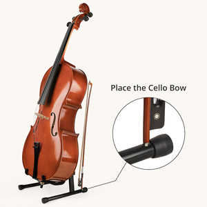 Cello-Ständer Klappbarer hölzerner Cello-Ständer, A-Form, vollständig zusammen gebaut-für Schulmusik programme, Konzerte und mehrere Benutzer, schwarz - Product Image 4