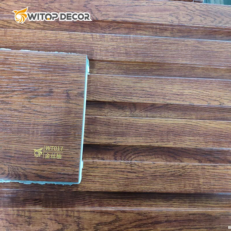 Papan lain panel dinding pvc bergalur, kayu dekoratif latar belakang serat bambu 3D mangkuk bergalur