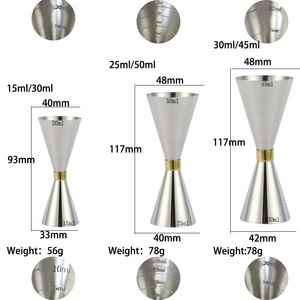 Altın yüzük ölçüm kupası japon jigger ile Bartender araçları Jigger Logo paslanmaz çelik jiggers ile - Product Image 2