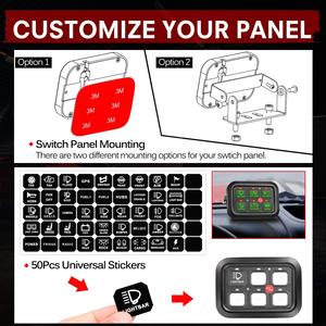 Pannello interruttori a 6 bande scatola di controllo del circuito universale pulsante scatola interruttore On-Off scatola interruttore Touch Pod - Product Image 3