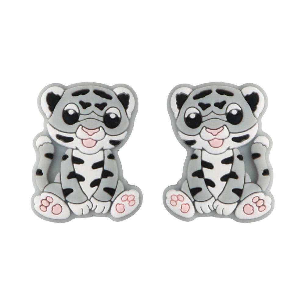 SA201ลูกปัดสีเทาอ่อนโฟกัสเสือ